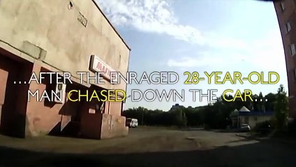 Man Kung Fu Kicks Moving Car