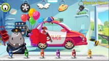Dr Pandas Garage - Police car, School Bus, Crane, Fire trucks : Games for kids cars