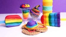 Play Doh Rainbow Popsicles Ice Cream Playdough Play-Doh Scoops n Treats Hasbro Toys Plays