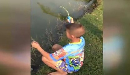 Oyuncak oltayla bakın ne avladı