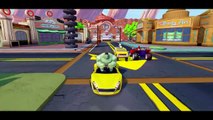 Disney Pixar Cars Lightning McQueen and Holley Shiftwell having fun with Mickey Mouse & Fr