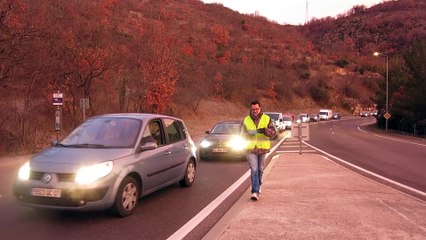 Opération escargot au viaduc d'Alissas