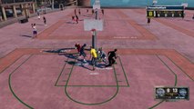 Crossover between the legs dunk