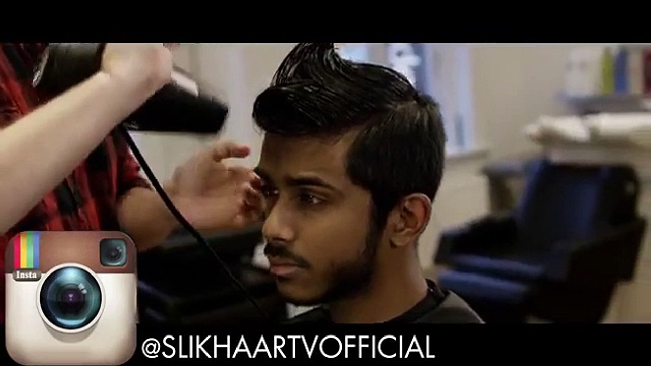 Men\'s Short hair ★ Pompadour hairstyle ★ Barber drop fade