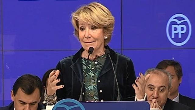 Aguirre pide un Gobierno con PP, PSOE y C's con los sacrificios que sean