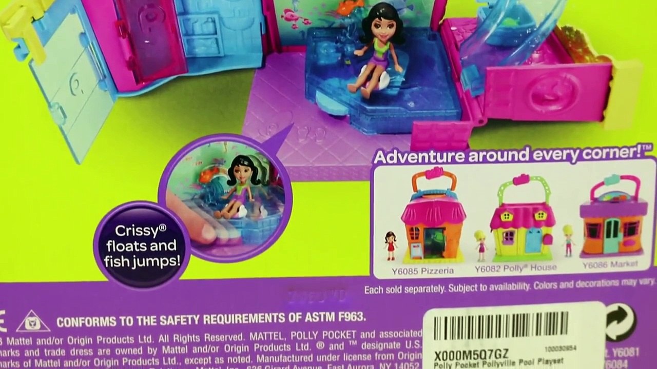 Polly Pocket Toys Pool Polly Pocket Swim House Dolls DisneyCarToys Toy Video