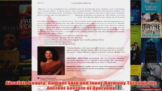 Download PDF  Absolute Beauty Radiant Skin and Inner Harmony Through the Ancient Secrets of Ayurveda FULL FREE