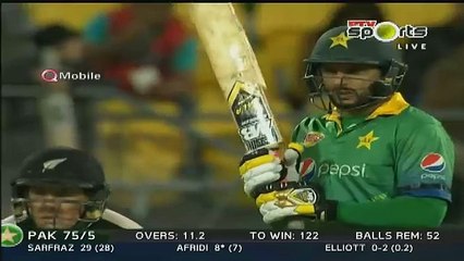 Shahid Afridi's Out in his Last Match in NZ