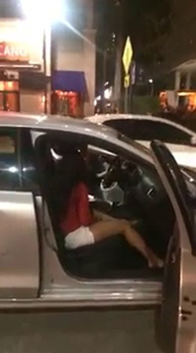 Drunk Girl Tries To Hijack An Uber and Destroys His Car!