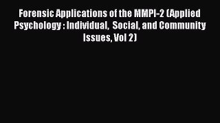 [PDF Download] Forensic Applications of the MMPI-2 (Applied Psychology : Individual  Social