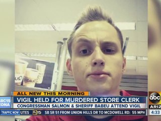 Vigil held for murdered store clerk