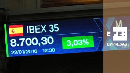 El Ibex 35 sube un 3% y alcanza los 8.700 puntos