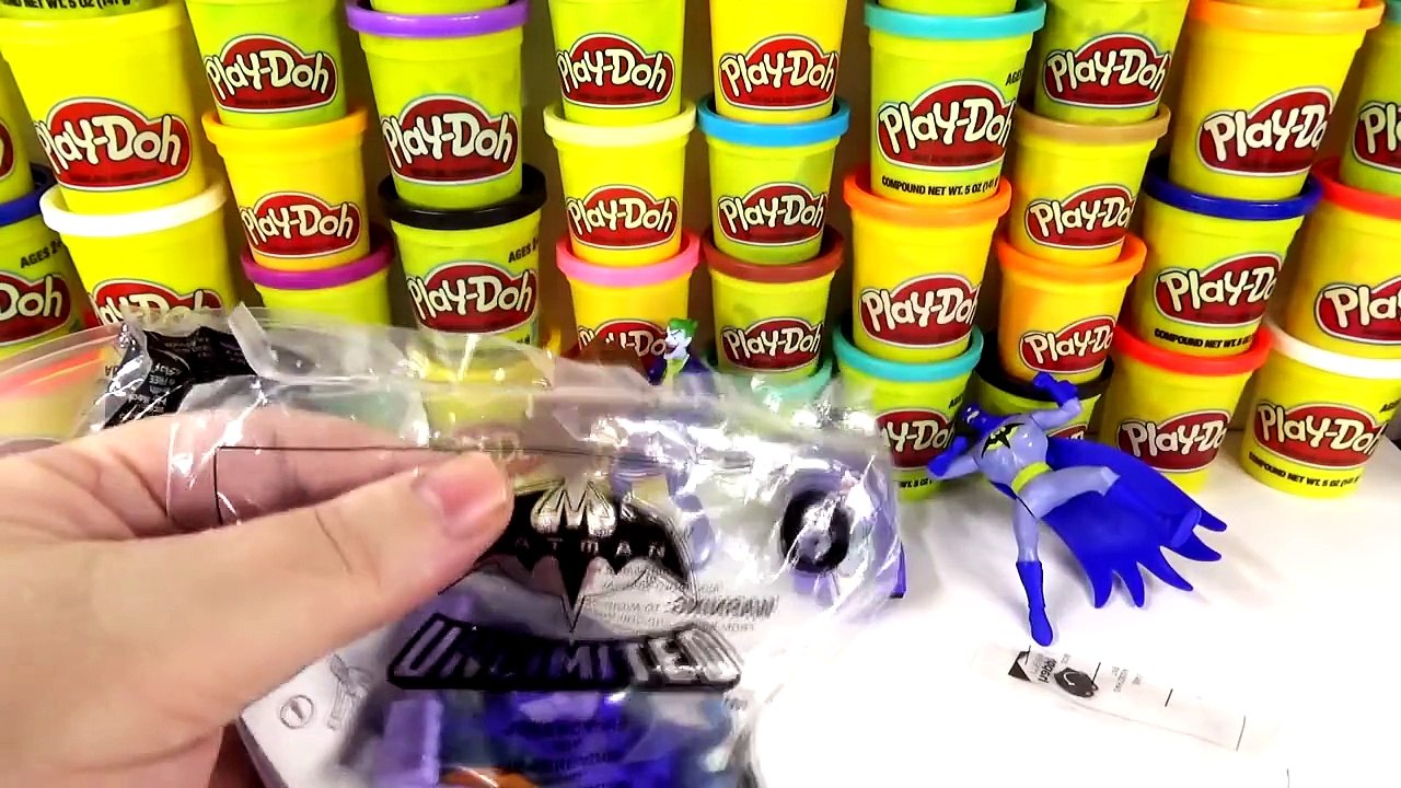 GIANT BATMAN PLAY DOH SURPRISE EGG 2015 McDONALDS HAPPY MEAL TOYS