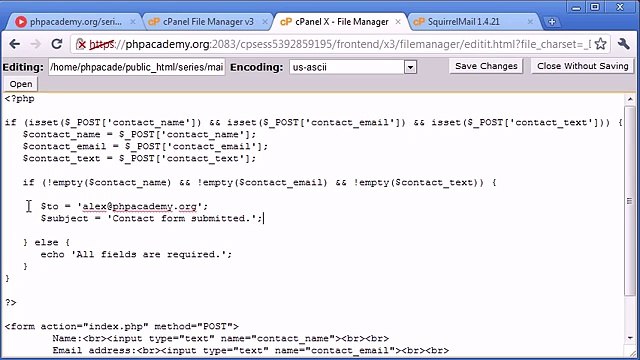 102 - Creating a Simple Contact Form Part 3_‏