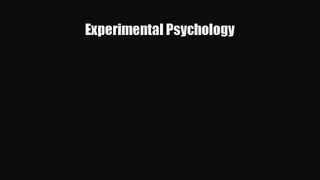 [PDF Download] Experimental Psychology [Download] Full Ebook