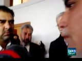 CM KPK faces protest as he visits martyred professor Hamid Hussain's home