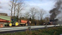 Crise agricole. De nombreux tracteurs rejoignent leurs collègues à Guingamp
