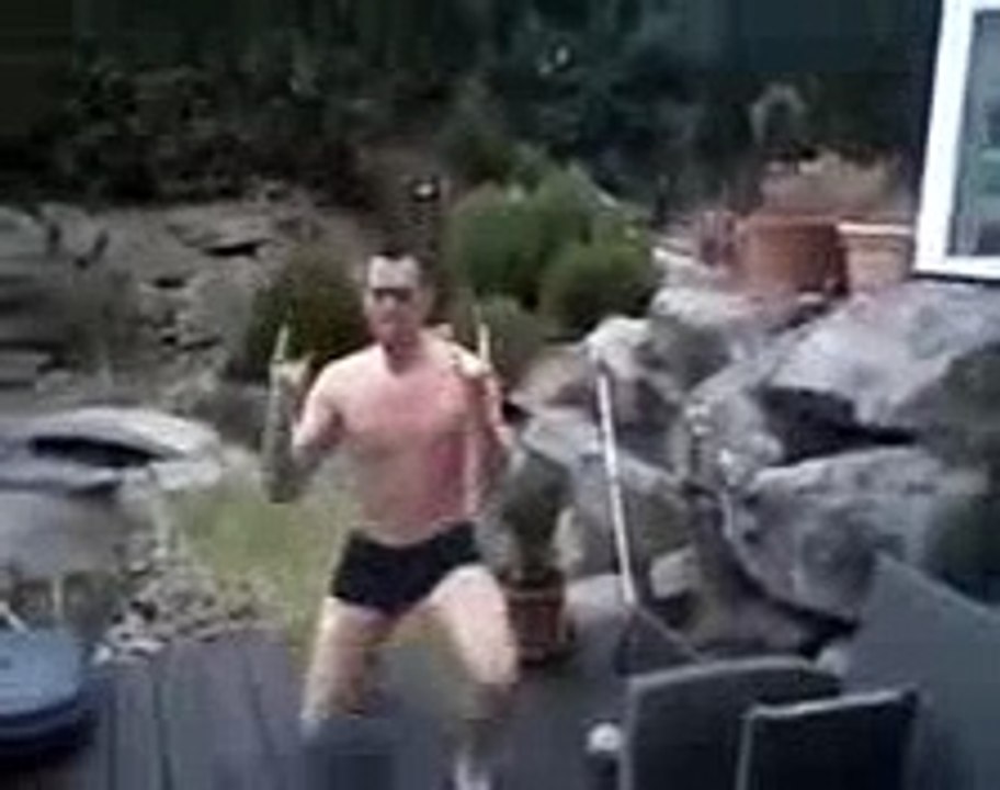 naughty boys inverting the pie and fail third boy in water