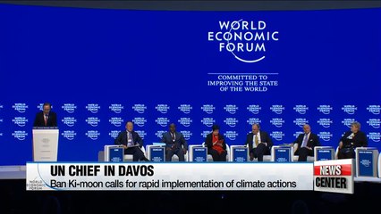 UN chief urges leaders to address climate change and sustainable development in Davos