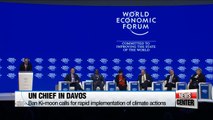 UN chief urges leaders to address climate change and sustainable development in Davos