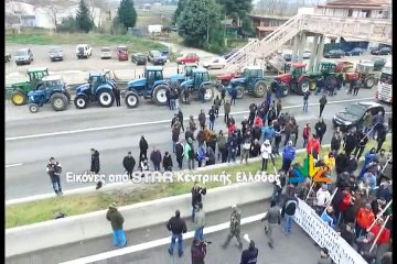 Πλάνα από drone στο μπλόκο του Κάστρου
