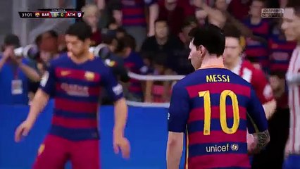 FIFA 16 - FC Barcelona vs Atlético Madrid dramatic