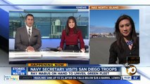 Navy Secretary visits San Diego troops