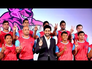 Abhishek Bachchan Unveils Official Jersey of Jaipur Pink Panthers | Latest Bollywood News