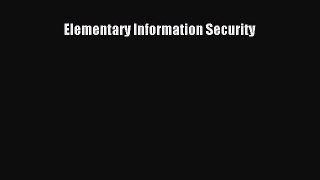 [PDF Download] Elementary Information Security [Download] Online