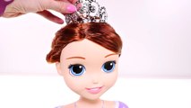 Talking Sofia The First Styling Doll Head! How to Braid & Curl Disney Princess Hair