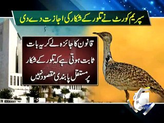 Supreme Court Lifts Ban On Hunting Of Houbara Bustard