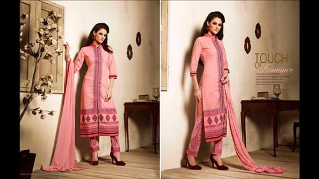 Pakistani Cotton Embroidery Suit - Cotton Shalwar Suits Collection 2016