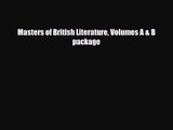 [PDF Download] Masters of British Literature Volumes A & B package [Read] Online