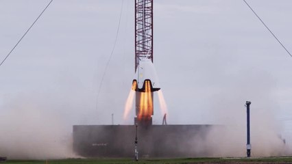 SpaceX conducts rocket hover test for astronaut capsule
