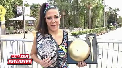 Bayley and Sasha Banks accept the Match of 2015 NXT Year-End Award: January 13, 2016