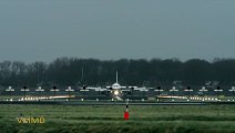 Heavy Crosswind landings & take off Schiphol Airport Big Planes