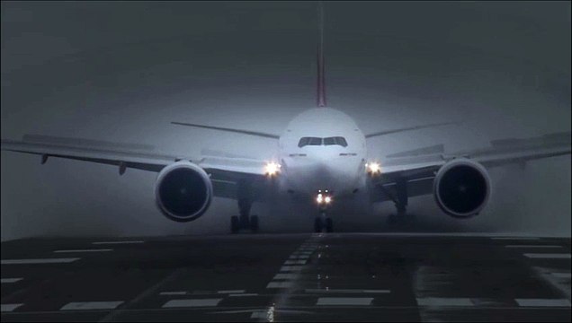 Emirates vs Turkish airlines boeing 77 crosswind landing Video Arts