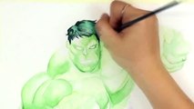 La VITESSE de DESSIN HULK Marvel Avengers Peinture à lAquarelle