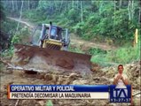Operativo militar y policial pretendía decomisar maquinaria de la vía Macuma-Taisha