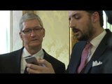 Roma - Renzi ha incontrato a Palazzo Chigi Tim Cook, amministratore delegato di Apple (22.01.16)