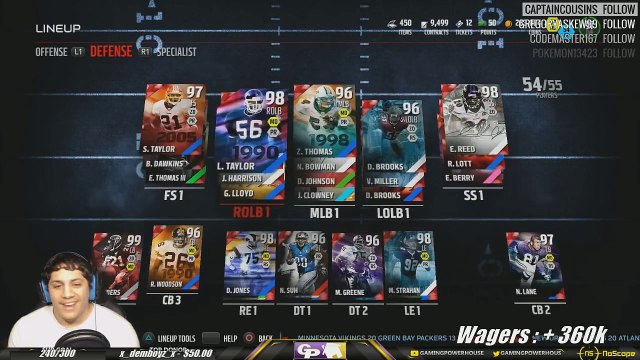 DOUBLE B GAP GALORE! (100K WAGER MATCH) - MADDEN 16 ULTIMATE TEAM