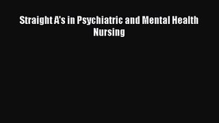 [PDF Download] Straight A's in Psychiatric and Mental Health Nursing [PDF] Online