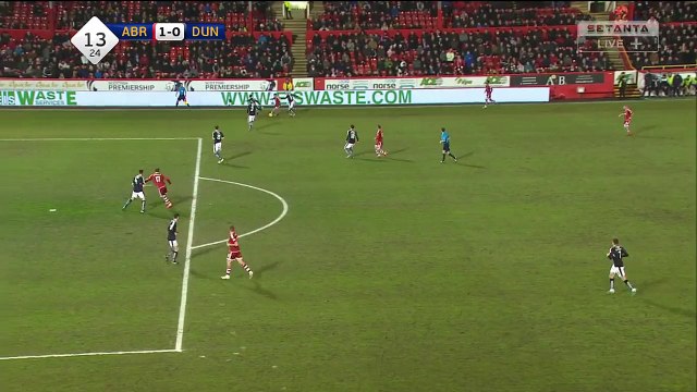 1-0 Adam Rooney Goal Scotland Premiership - 22.01.2016, Aberdeen FC 1-0 Dundee FC