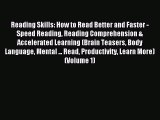 (PDF Download) Reading Skills: How to Read Better and Faster - Speed Reading Reading Comprehension