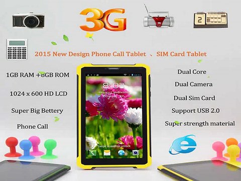 Strong New Design 7 inch Tablet Pc 1GB 8GB 2 SIM Card 2G 3G Phone call Dual Core Support USB 2.0 7 8 9 10 inch android tablet-in Tablet PCs from Computer