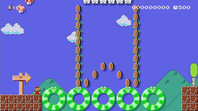 Super Mario Maker - Viewer Levels - Name: Wario's Run - ID: 48F8-0000-019F-7194
