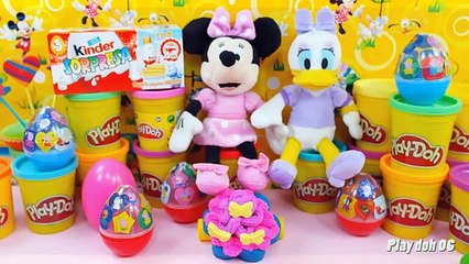 Télécharger la video: kinder Daisy duck Play doh surprise eggs Minnie mouse Barbie girls