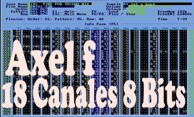 INERCIA - EMIX 1 MUSICA 8 BITS 18 CHANELLS AXEL F SCREAM TRAKER  IMPULSE PLAYER