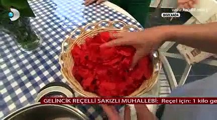 Gelincik Reçelli Sakızlı Muhallebi Tarifi Mutfağım Bozcaada Hanife Hanım
