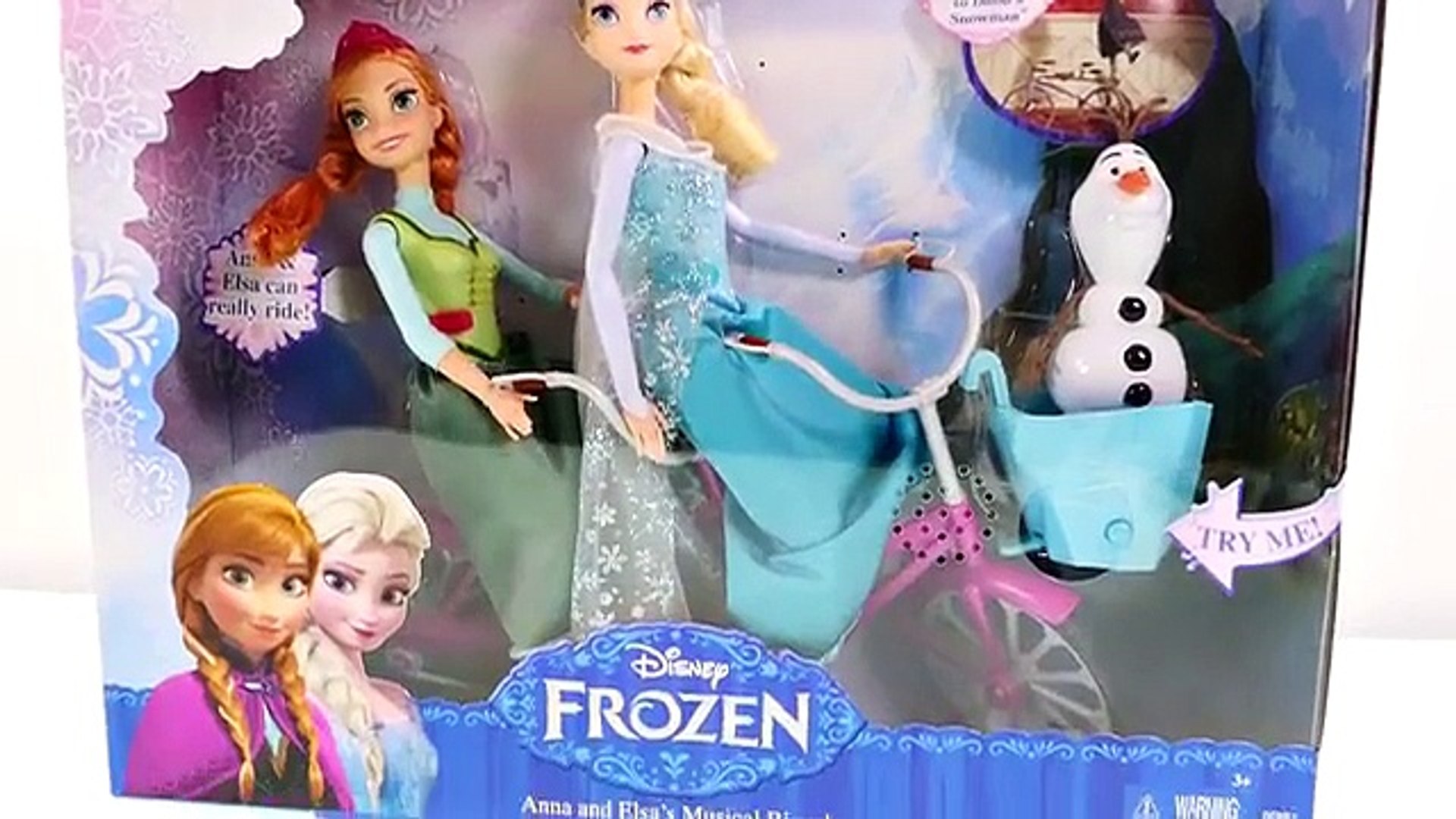 Frozen Anna and Elsa Musical Bicycle Disney Princess Barbie Dolls - Frozen  Songs (FULL HD) - Dailymotion Video